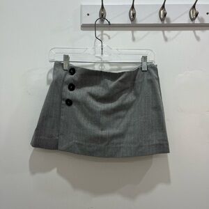 Zara Gray Women's Skort with Button Detail